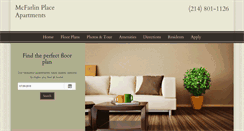 Desktop Screenshot of leasemcfarlinapartments.com
